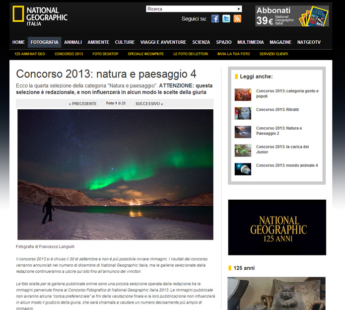 National Geographic - Concorso 2013: natura e paesaggio